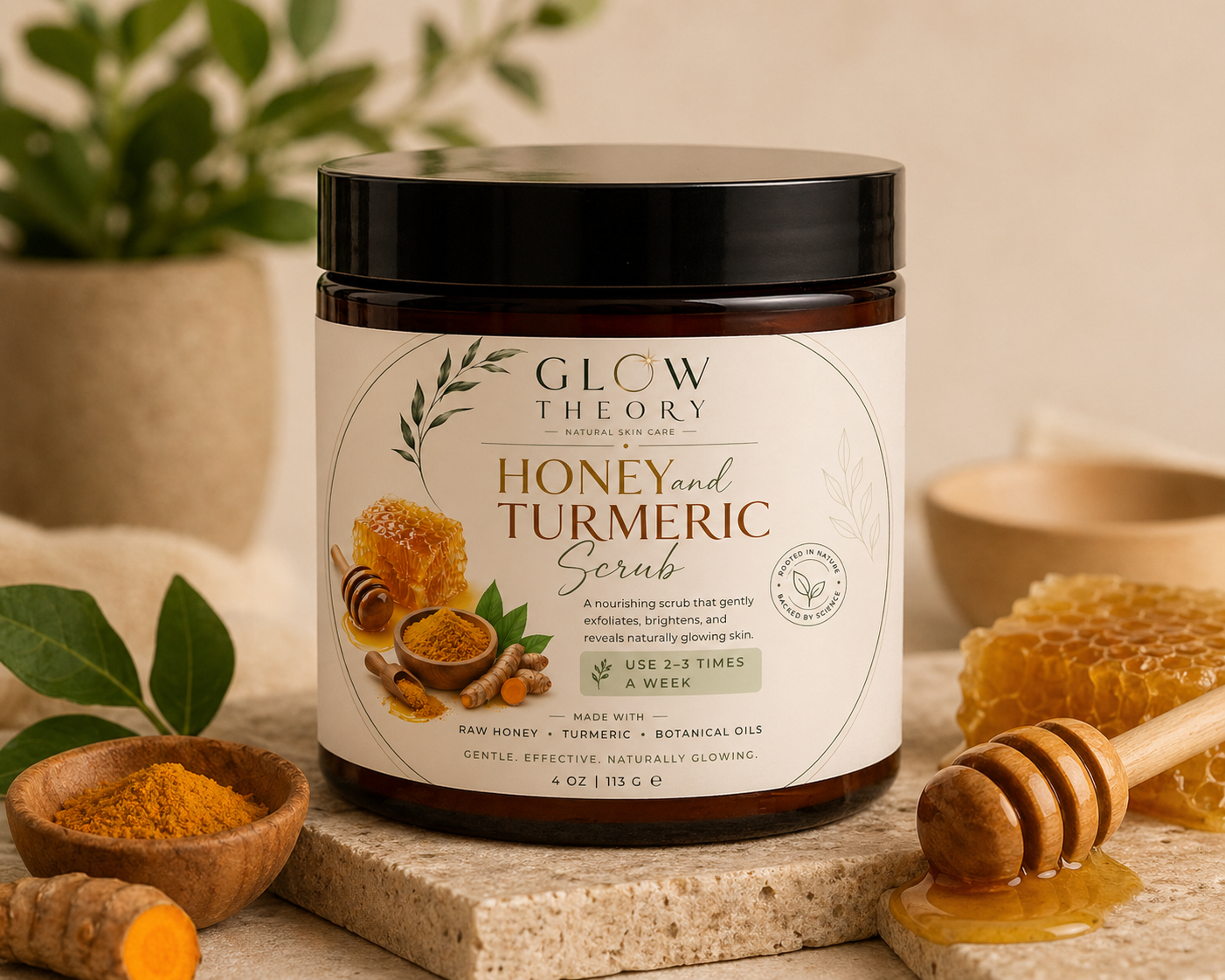Honey and Turmeric Scrub